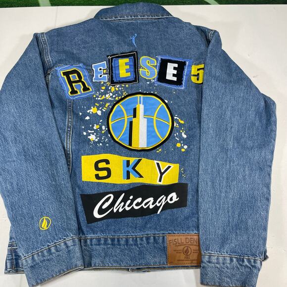 Angel Reece Chicago Sky Fisll Denim Jacket - Picture 2 of 8
